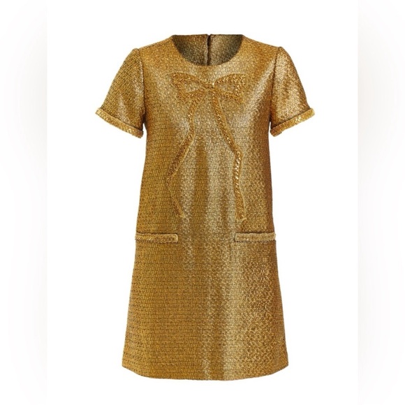 NWT MESTIZA NEW YORK Ainslee Mini Gold Dress Sz 8 - Picture 5 of 12